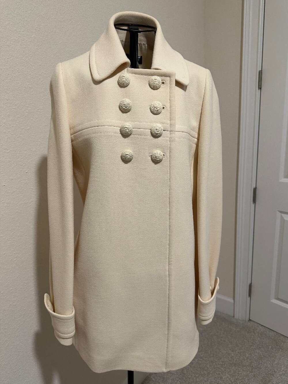J. Crew - Creme Color Dress Coat - Size 4